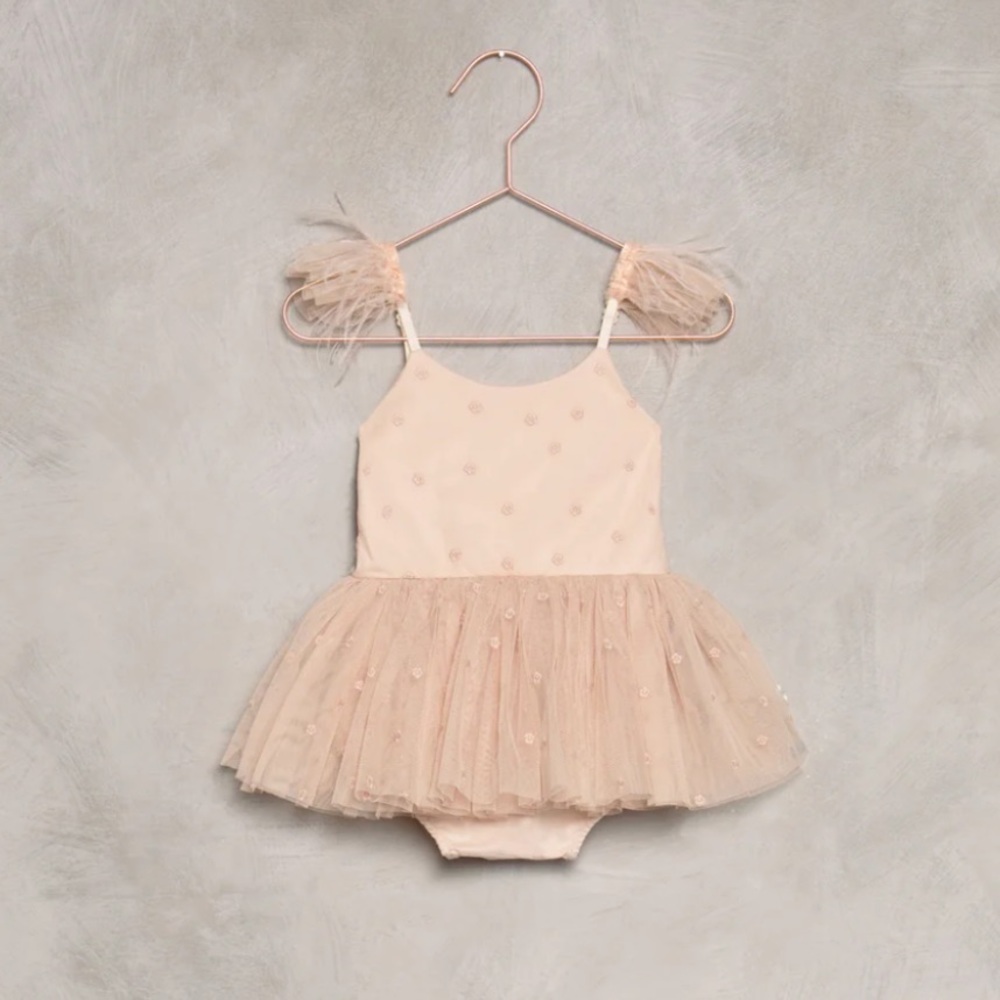 Elegant Blush Tulle Kids Dress